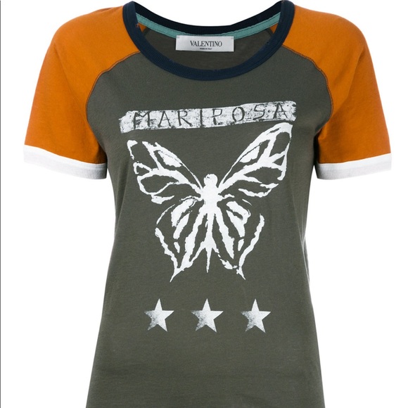 Valentino Garavani Tops - Valentino Mariposa Print T-Shirt